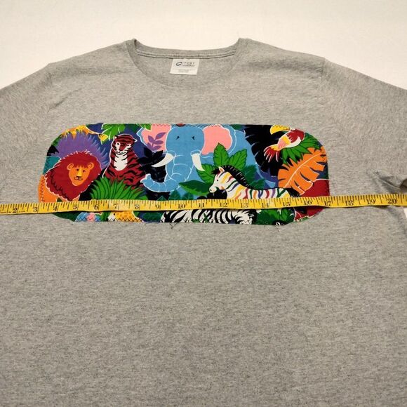 LARGE Heather Gray T Shirt Ladies - Zoo Animals NEW - Picture 9 of 12